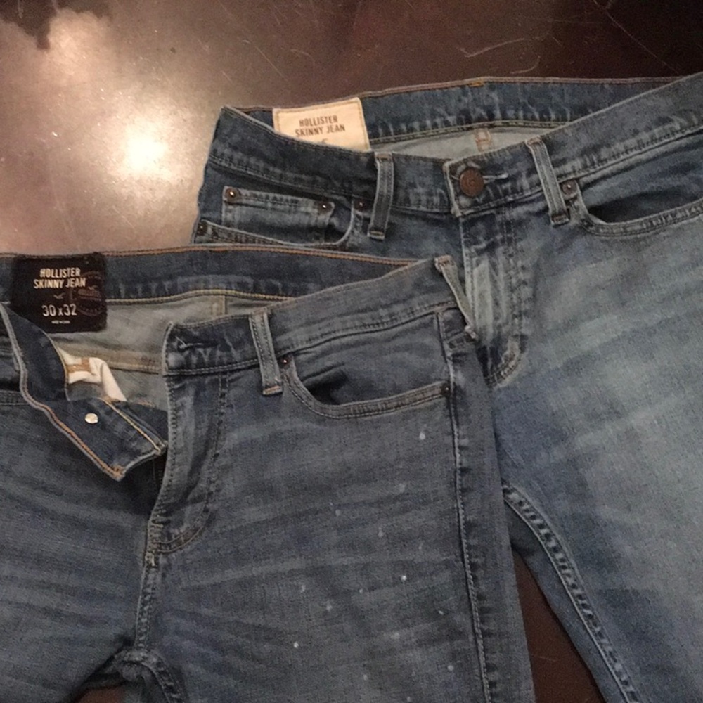Men’s Hollister 30x32 Skinny Jeans Blue fade denim